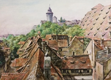Becker Roland, Nürnberg, Blick zur Burg